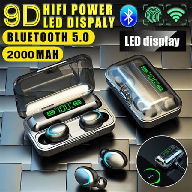JBL F9 Pro Bluetooth Earbuds 9D HiFi Sound