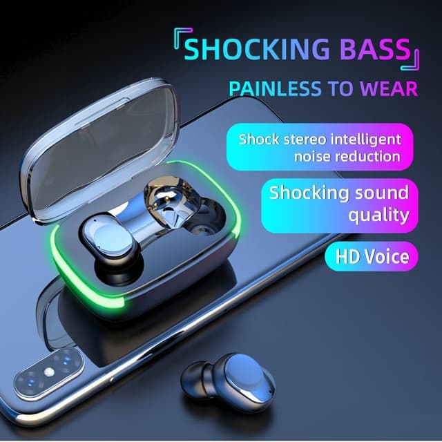 Y60 Wireless Bluetooth 5.0 TWS Mini Earbuds Call Noise Reduction in-Ear Headphones for Sports