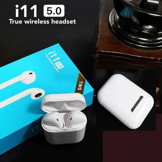 i11 Bluetooth Wireless Twin Mini Earphone  White